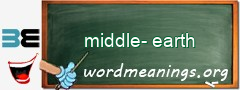 WordMeaning blackboard for middle-earth